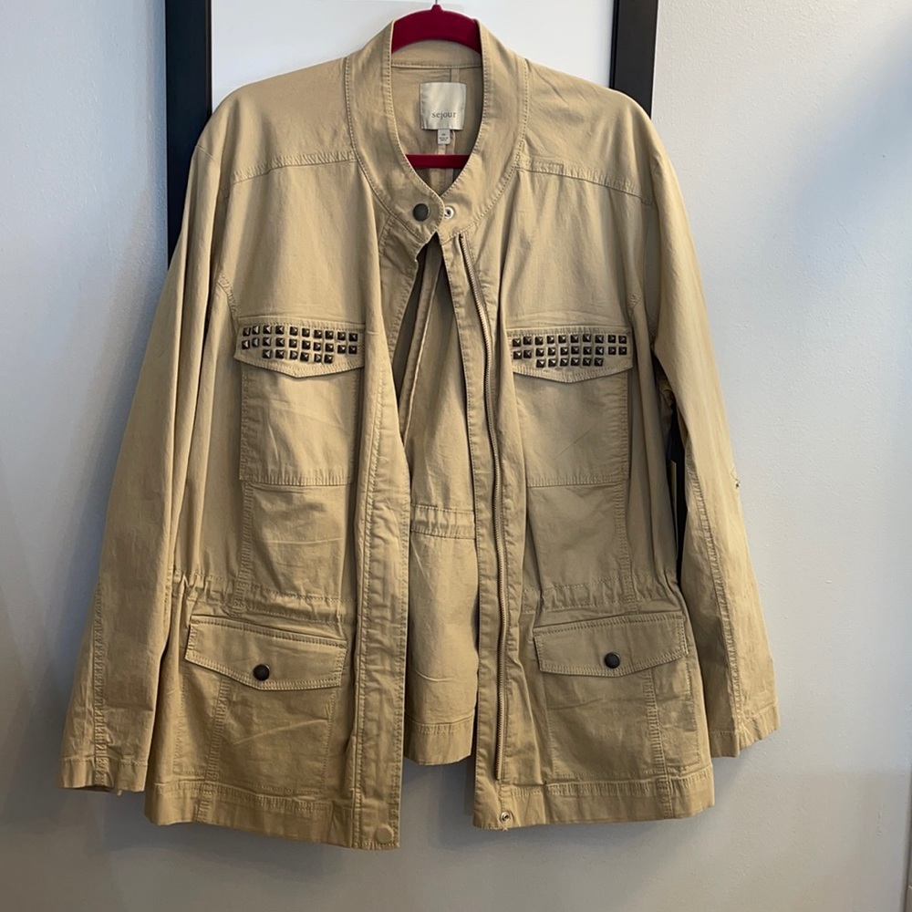 Nordstrom SEJOUR Tan/beige Jacket 2x